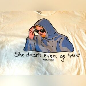 Cropped neck mean girls tshirt, cut neckline large F